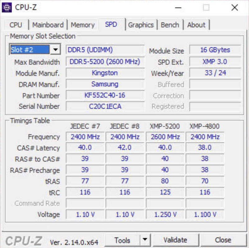 Thẻ Memory của CPU-Z hiện đầy đủ dung lượng RAM (ở đây là 32GB) là việc lắp ráp đã thành công.