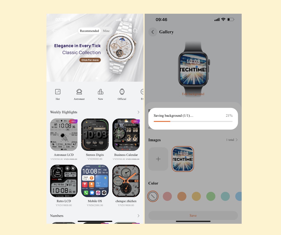 Ứng dụng HUAWEI Health cung cấp giao diện thân thiện, cho phép người dùng tùy chỉnh mặt đồng hồ, theo dõi dữ liệu sức khỏe và cài đặt các chế độ tập luyện. Watch FIT 4 cũng hỗ trợ điều khiển chụp ảnh từ xa và phát nhạc, mặc dù dung lượng lưu trữ chỉ khoảng 1,5GB (khoảng 300 bài hát MP3). Người dùng có thể kết nối tai nghe Bluetooth để nghe nhạc trực tiếp từ đồng hồ, rất tiện lợi khi tập luyện mà không muốn mang theo điện thoại.