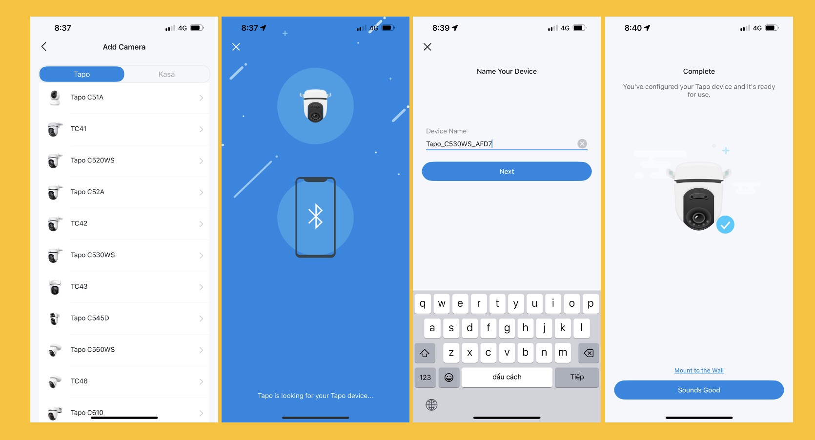 Việc cài đặt camera trên điện thoại vô cùng dễ dàng, chỉ mất hơn 1 phút.