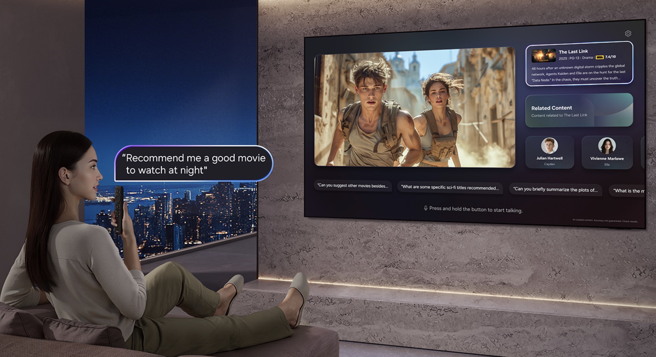 Samsung nâng tầm trải nghiệm tìm kiếm trên Smart TV với Bixby AI thông minh hơn. Ảnh: Samsung.