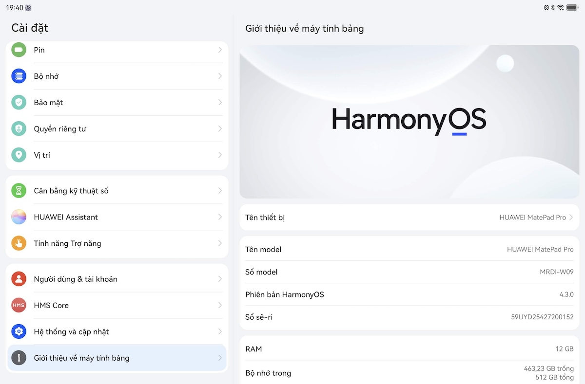 MatePad Pro 12.2-inch 2025 được Huawei trang bị vi xử lý Kirin T92A