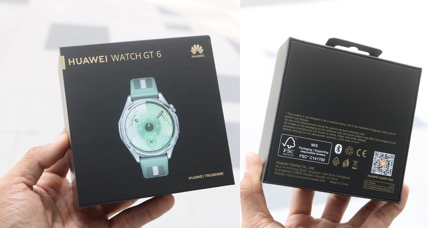 Huawei Watch GT6 46mm gây ấn tượng và tò mò ngay từ lúc cầm chiếc hộp trên tay.