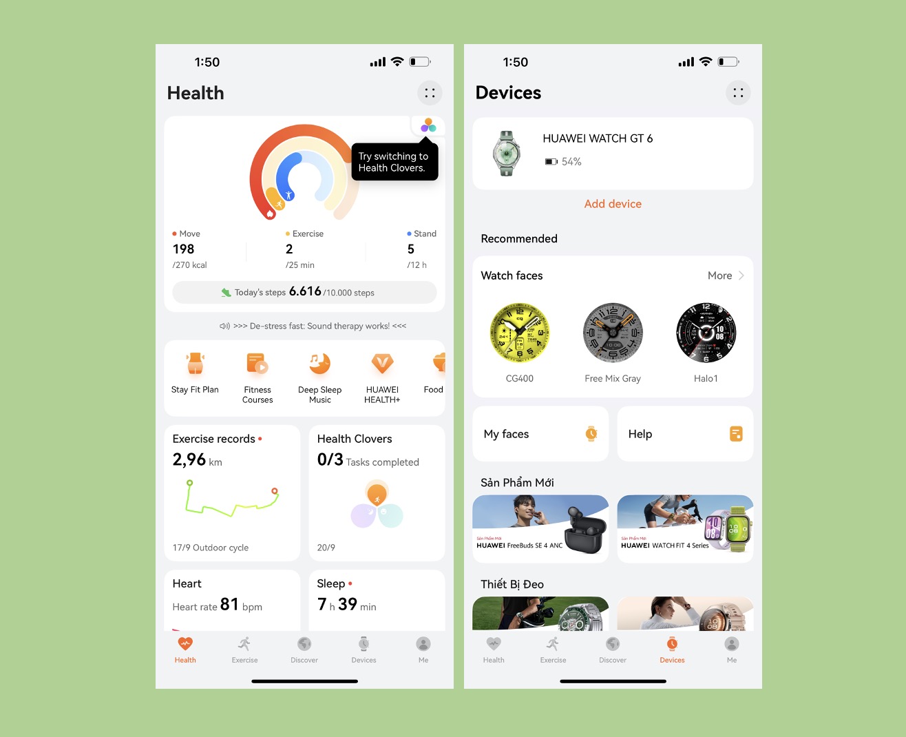 Ứng dụng Huawei Health được cập nhật liên tục để người dùng tuỳ chỉnh và khai thác triệt để các tính năng của đồng hồ.