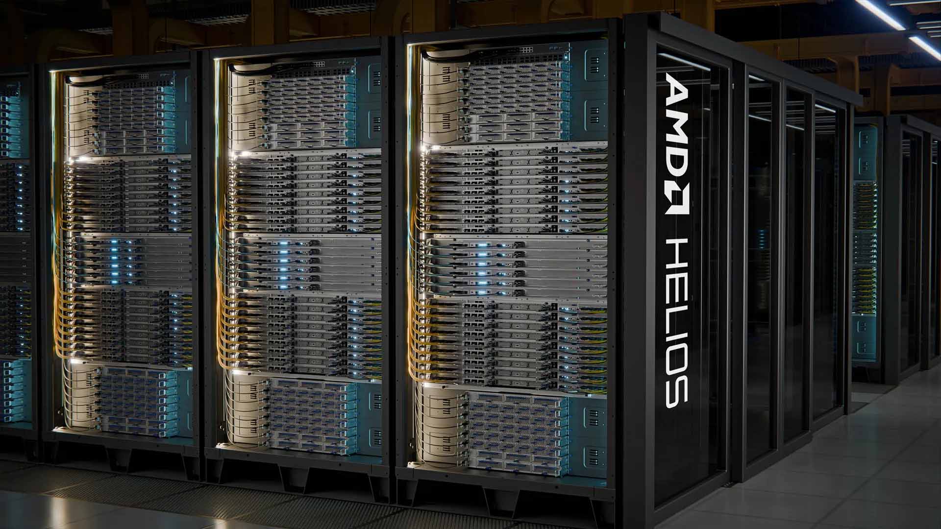 Siêu máy chủ AI Helios 2026 của AMD có hiệu quả năng lượng gấp 4 lần AMD Helios AI Rack Scaled 2026