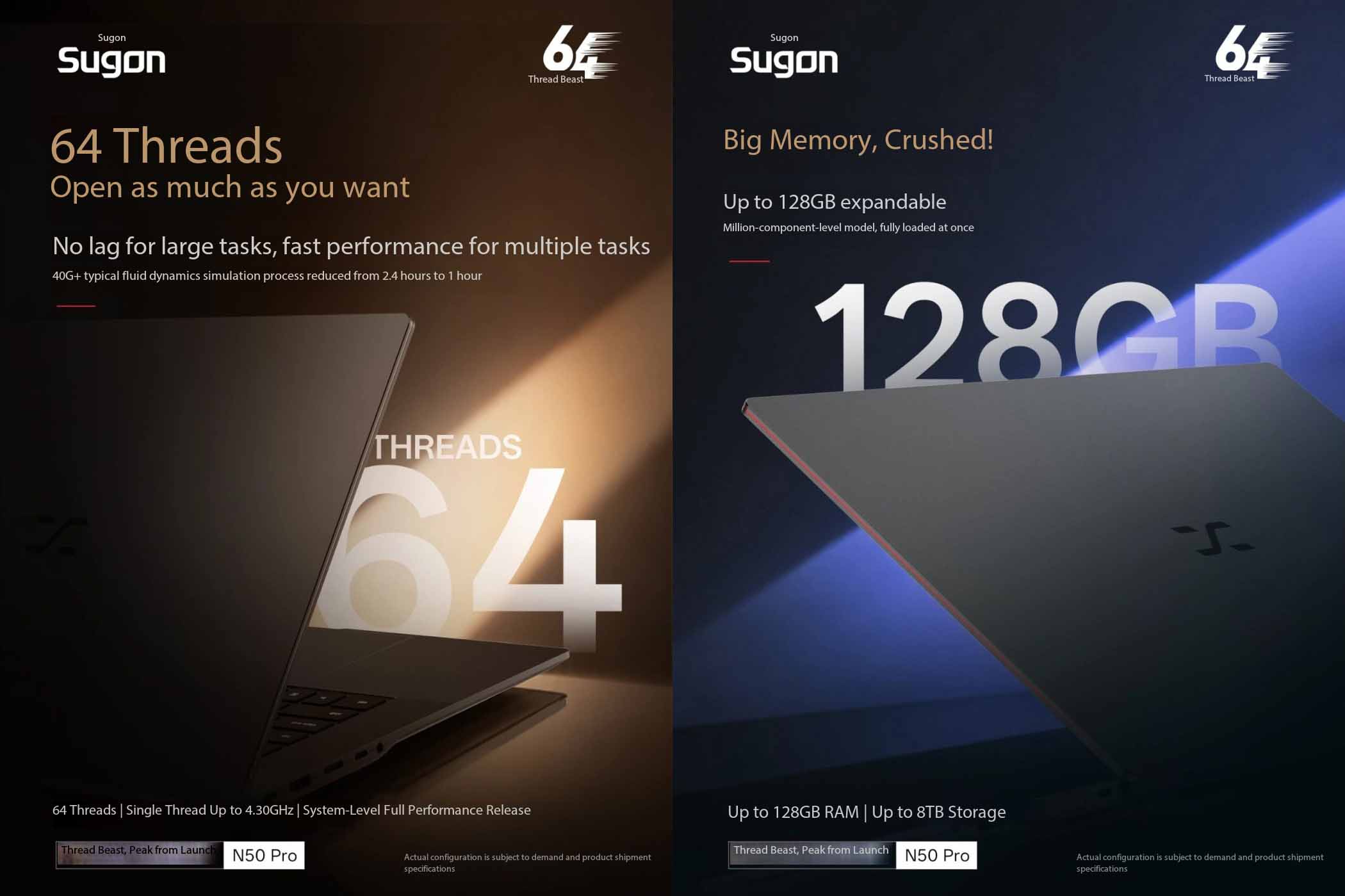 Vượt mặt Intel và AMD, Sugon ra mắt laptop 64 luồng đầu tiên trên thế giới Sugon N50 Pro "Thread Beast"