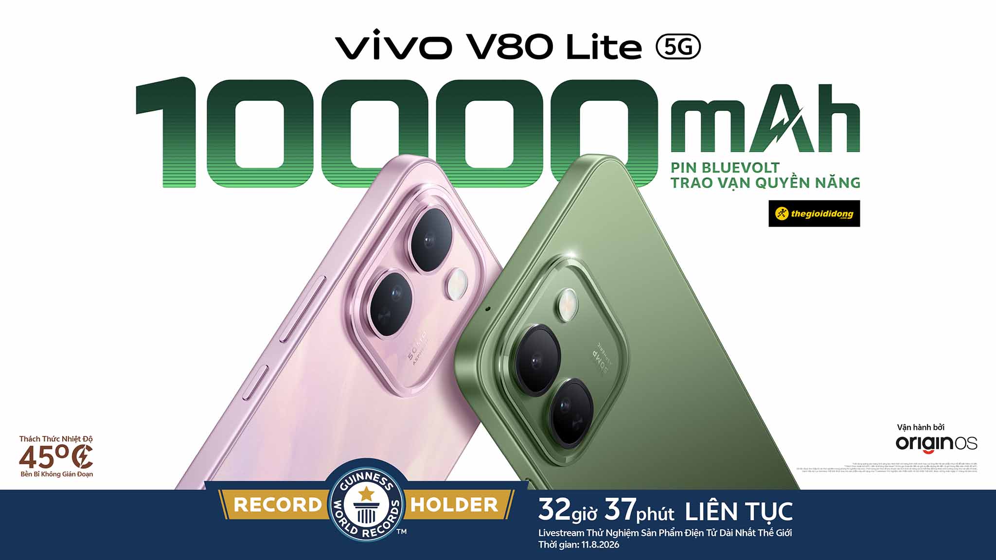 vivo v80 lite 5g gia 12990000 1 TechWire Vietnam vivo V80 Lite 5G ra mắt: Pin kỷ lục 10,000 mAh cùng độ bền chuẩn quân đội